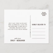 Curved Branches | Wooden Hartelijk dank Briefkaart (Achterkant)