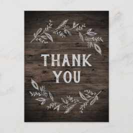 Curved Branches | Wooden Hartelijk dank Briefkaart