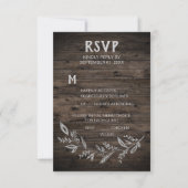 Curved Branches | Wooden Menu Choice RSVP-kaart (Voorkant)
