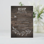Curved Branches | Wooden Menu Choice RSVP-kaart (Staand voorkant)