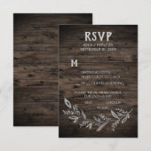 Curved Branches | Wooden Menu Choice RSVP-kaart (Voorkant / Achterkant)