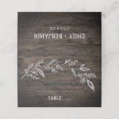 Curved Branches | Wooden Weddenschap Plaatskaartje (Buitenkant ongevouwen)