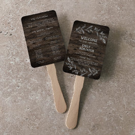 Curved Branches | Wooden Wedding Programme Handwaaier