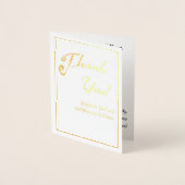 Curved Brush Script I Persoonlijk Bedankt Gold Folie Kaarten (Voorkant)