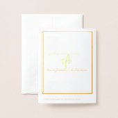 Curved Brush Script I Persoonlijk Bedankt Gold Folie Kaarten (Met envelop)