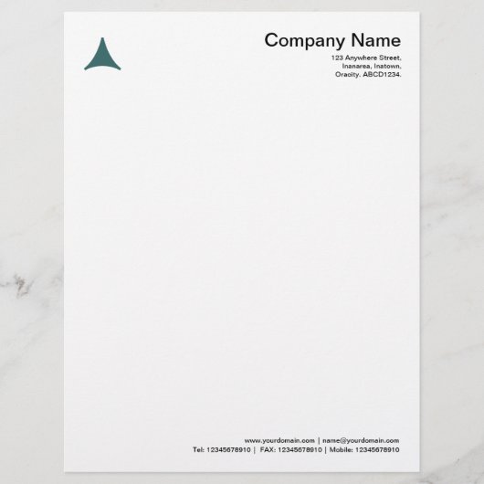 Curved driehoek - Moss Green Gepersonaliseerd Briefhoofd (Voorkant)