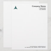 Curved driehoek - Moss Green Gepersonaliseerd Briefhoofd (Voorkant / Achterkant)