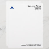 Curved driehoek - Navy Blue Custom Briefhoofd (Voorkant / Achterkant)