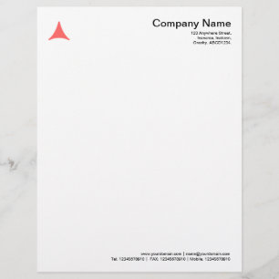 Curved driehoek - Tropisch roze Briefhoofd Sjabloon