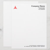 Curved driehoek - Tropisch roze Briefhoofd Sjabloon (Voorkant / Achterkant)