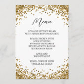 Curved Gold Glitter White Menu (Voorkant)