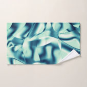 Curved greenish blue shapes, showy cyan tones bad handdoek (Handdoek)
