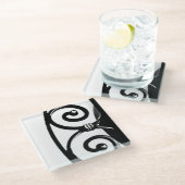 Curved Iron Art Glazen Onderzetter (Schuin)