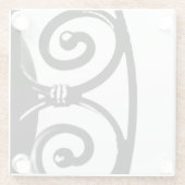 Curved Iron Art Glazen Onderzetter (Achterkant)