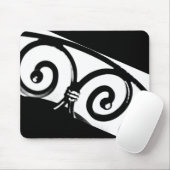 Curved Iron Art Muismat (Met muis)