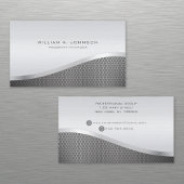 Curved Line Zilver Metallic Professional Visitekaartje