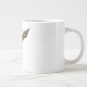 Curved Oak Live Edge Wood Grain Print Grote Koffiekop (Rechts)