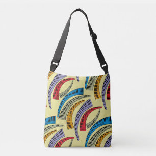 Curved Piano Keys Crossbody Tas