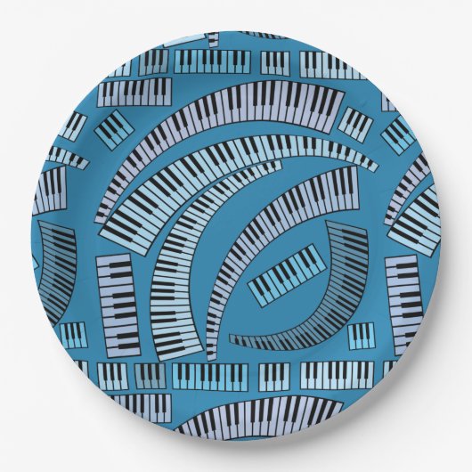 Curved Piano Keys Papieren Bordje (Voorkant)