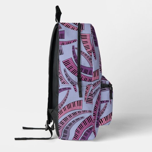 Curved Piano Keys Pattern Bedrukte Rugzak (Links)