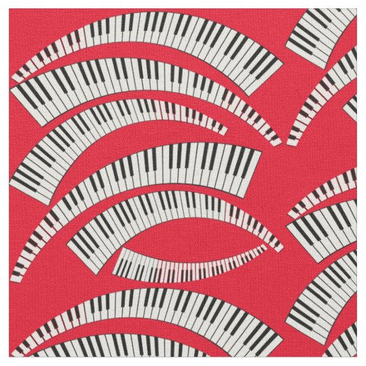 Curved Piano Keys Pattern Stof (Close Up)