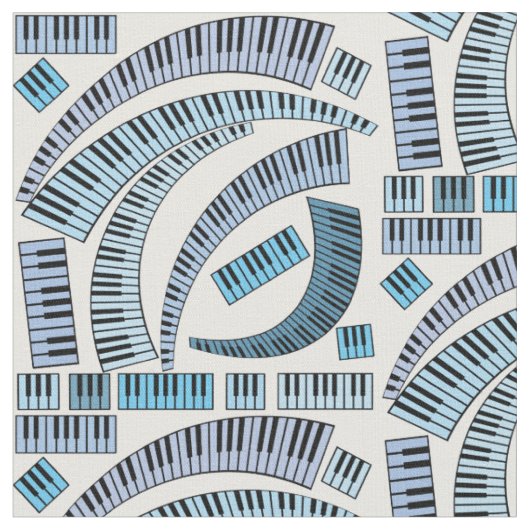 Curved Piano Keys Pattern Stof (Close Up)