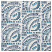 Curved Piano Keys Pattern Stof (Swatch)