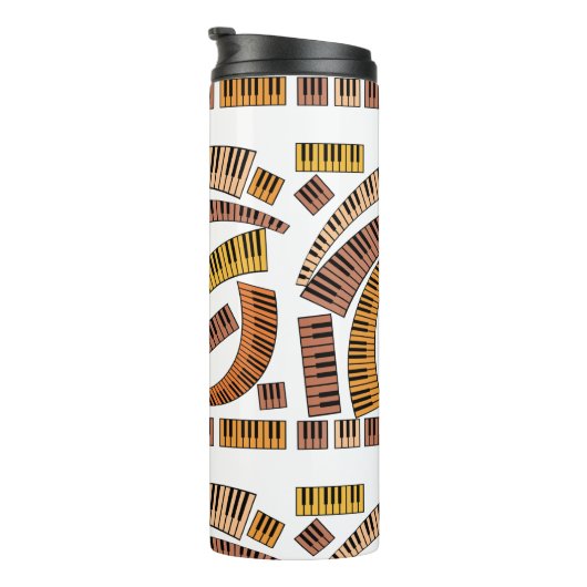 Curved Piano Keys Thermosbeker (Geroteerd rechts)