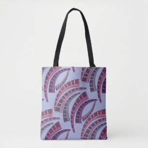 Curved Piano Keys Tote Bag