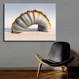 Curved Seashell Art Print
