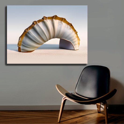 Curved Seashell Art Print