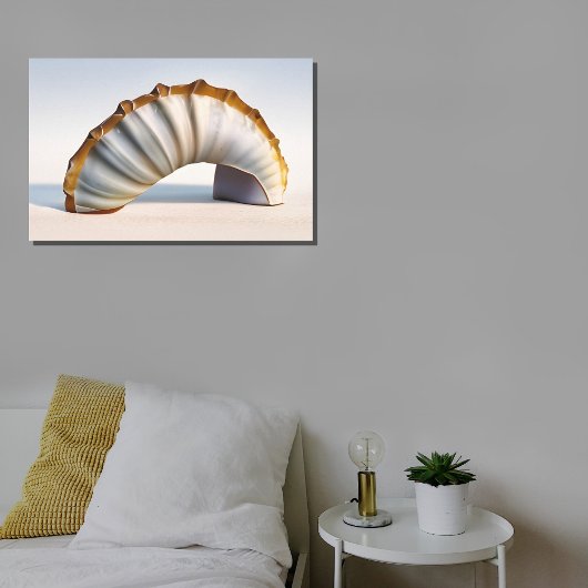 Curved Seashell Art Print