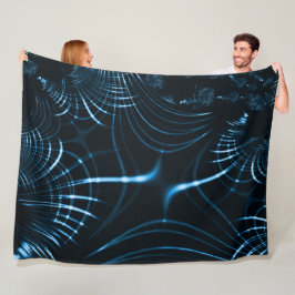 Curved sharp claws or thorns of royal blue fleece deken