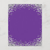 Curved Silver Glitter Royal Purple Menu (Achterkant)