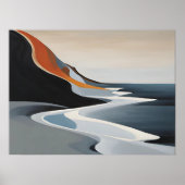 Curved Sweep - Minimalistische Abstracte Wave Art  Poster (Voorkant)