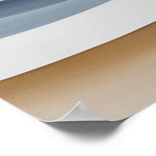 Curved Sweep - op zonsondergang geïnspireerde mini Poster (Hoek)