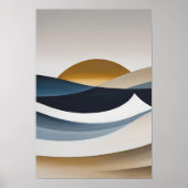 Curved Sweep - op zonsondergang geïnspireerde mini Poster (Voorkant)