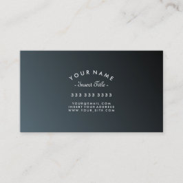 Curved Text Cadet Black Professional Visitekaartje