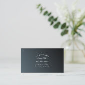 Curved Text Cadet Black Professional Visitekaartje (Staand voorkant)