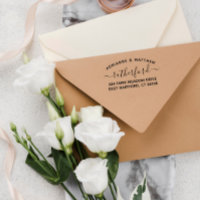 Curved Text & Script Charming Return Address