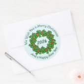 Curved Text White kerstenvelop zegel (Envelop)