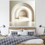 Curved Upholstered Alcove Canvas Afdruk (Insitu (Slaapkamer))