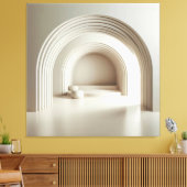 Curved Upholstered Alcove Canvas Afdruk (Insitu (Woonkamer))