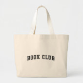 Curved Varsity Style Book Club Grote Tote Bag (Voorkant)