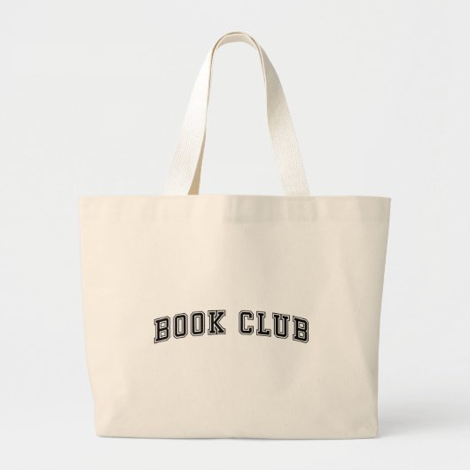 Curved Varsity Style Book Club Grote Tote Bag (Voorkant)