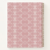 Curved Vector Dusty Rose Design | Custom Name Notitieboek (Achterkant)
