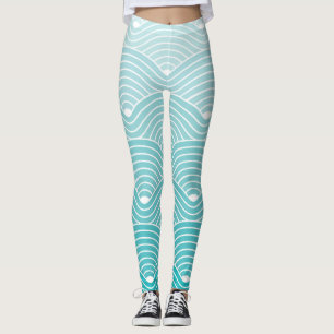 curvegolven:  geometrisch patroon leggings