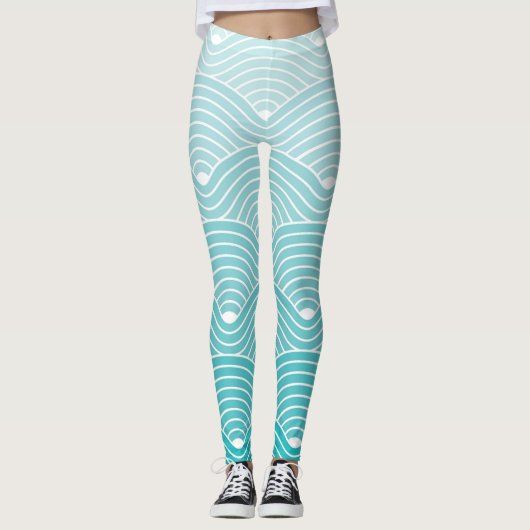 curvegolven: geometrisch patroon leggings (Voorkant)
