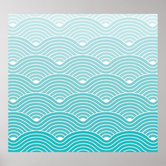 curvegolven: geometrisch patroon poster (Voorkant)