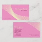 Curven - Cream op roze FF99CC Visitekaartje (Voorkant / Achterkant)